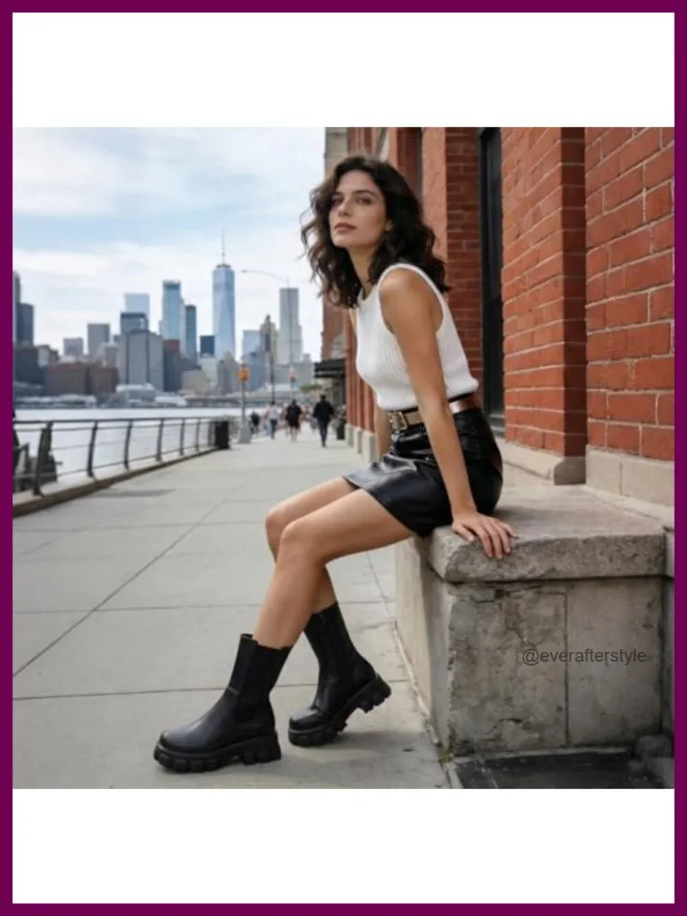 Women's Chelsea Ankle Platform Boots Chunky Heel Booties Synthetic PU